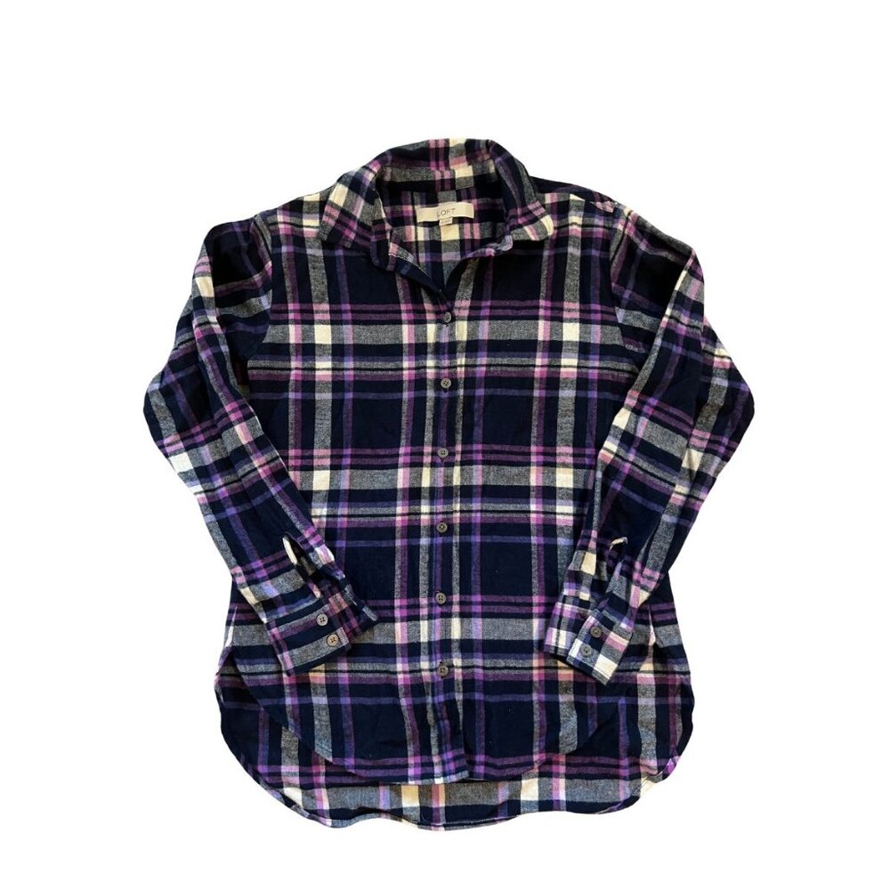 Loft Women's Flannel Tunic Shirt - Size XS
